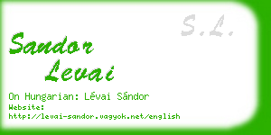 sandor levai business card